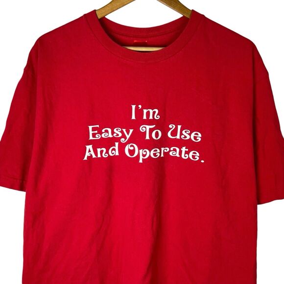 VTG Y2K 2000s Easy to Use and Operate Mens Sz XL Shirt Grunge Skater Emo - Picture 1 of 7